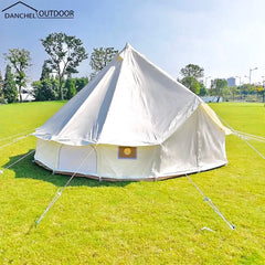 DANCHEL OUTDOOR White Color Oxford Bell Tent with Stove Jacket on the Wall/Camping