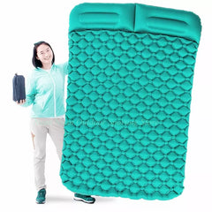 Air Camping Mats Inflatable Cushion Moistureproof Outdoor Hiking Picnic Tent Plaid Pad