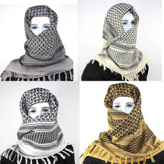 Military Arab Keffiyeh Shemagh Scarf Cotton Winter Shawl Neck Warmer Cover Head