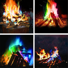 Bonfire Flame Powder Mysterious Magic Fire Fireplace Color Sachet Pyrotechnics Magic
