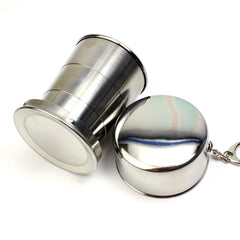 60ml/150ml/250ml Stainless Steel Camping Folding Cup Portable Outdoor Travel
