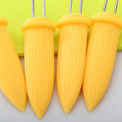 10PCS/set Fruit Forks Kitchen Gadgets Stainless Steel  Corn Holders Fork  Camping