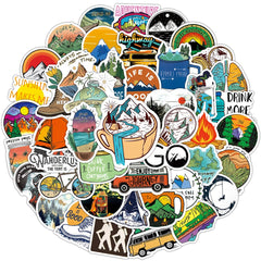 10/50/100PCS Outdoor Explore Mountain Climbing Stickers Laptop Guitar Luggage