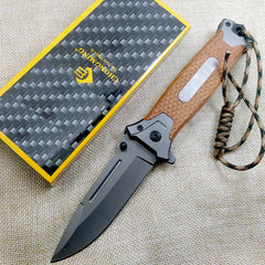 8.2'' Tactical Damascus steel Folding knife Pocket knife Camping survival Tactical knives