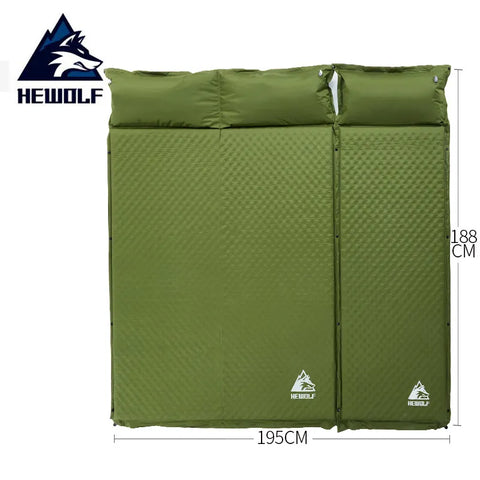 HEWOLF 2+1 spliced outdoor thick 5cm automatic inflatable cushion pad outdoor tent