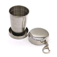 75/150/250ML  Stainless Steel Folding Cup Camping Cookware  Retractable Cup Teacups