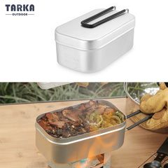 TARKA  Outdoor Camping Tableware Aluminum Tourist Lunch Box Portable Mess Tin