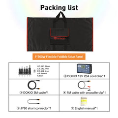 Dokio 300W 18V Flexible Foldable Solar Panel Hiqh Quality Portable Solar Panel China