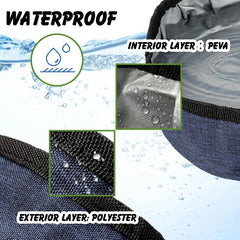 Portable Dog Bowls Travel Foldable Safe Collapsible Pet Cat Water Dish Outdoor Dogs