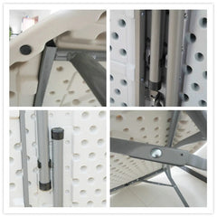 Outdoor Camping Round Dinning Table White Plastic Folding Tables  Sets For Events