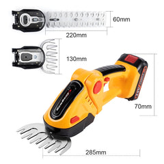 2 in 1 24V Cordless Electric Hedge Trimmer 20000RPM Rechargeable Handheld Household