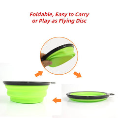 1000ml Large Collapsible Dog Pet Folding Silicone Bowl Outdoor Travel Portable Puppy