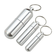 Waterproof Aluminum Pill Box Case Bottle Cache Drug Holder for Traveling Camping