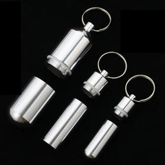 Waterproof Aluminum Pill Box Case Bottle Cache Drug Holder for Traveling Camping