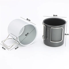 Camping Mug Aluminum Alloy Cup Tourist Tableware Picnic Utensils Outdoor Kitchen