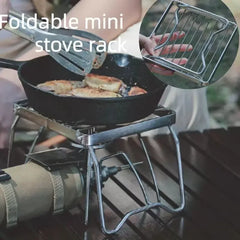 Outdoor Portable Folding Camping Barbecue Mini Alcohol Gas Stove Bracket 304 Stainless