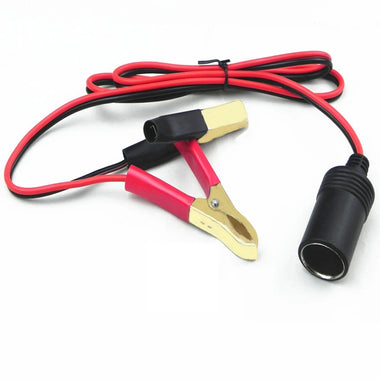 Car Battery Terminal Clip-on Cigarette Lighter Power Socket Adaptor 12v Camping Xmas