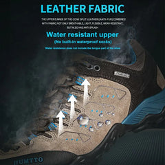 HUMTTO Hiking Shoes Men's Non-slip Outdoor Sneakers for Men Leather Winter Climbing