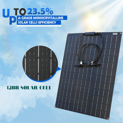 50W 100W solar panel 12V ETFE Flexible Monocrystalline Solar Cell Battery System Kit