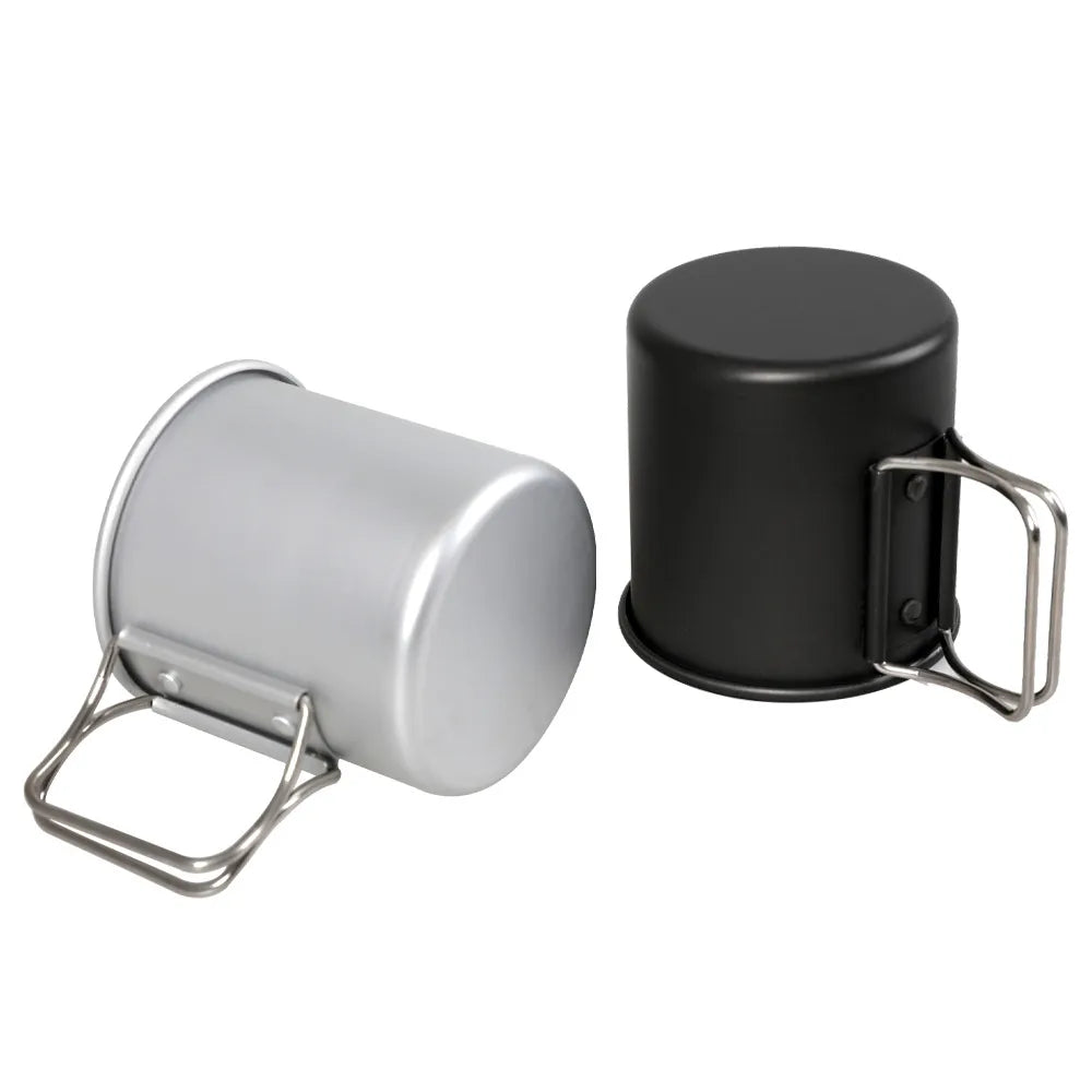 Camping Mug Aluminum Alloy Cup Tourist Tableware Picnic Utensils Outdoor Kitchen