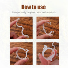 150/50Pcs Plastic Plant Support Clips Reusable Plant Vine Protection Grafting Fixing Tool