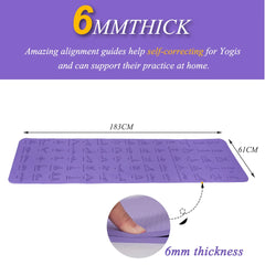 TPE Yoga Mat 183cm*61cm Anti-skid Sports Fitness Mat For Exercise Yoga And Pilates