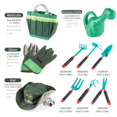 11 Pieces Kids Gardening Tool Set Mini Children Planting Play Dress Up Apron Hat Gloves