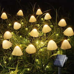 LED Outdoor Solar Mushroom Lights Waterproof Landscape Christmas Garland Fairy