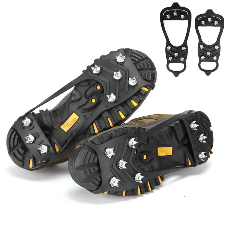 1 Pair Professional Climbing Crampons 8 Studs Anti-Skid Ice Snow Camping Walking Shoes