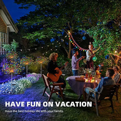 1/2/4Pcs Solar LED Firework Fairy Light Outdoor Garden Decoration Lawn Pathway Light