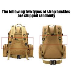 50L Military Tactical Bag Detachable Hiking Camping Camouflage MOLLE Backpack