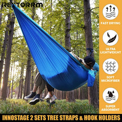 Camping Hammock 260x140cm Double Portable Hammock with 2 Tree Straps Lightweight