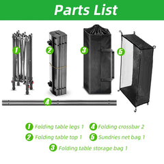 Camping Table Collapsible Folding Outdoor Furniture Barbecue Backpacking Nature Hike