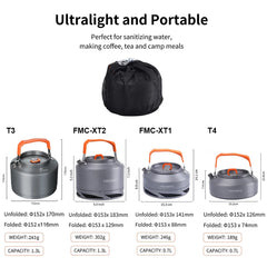 Fire Maple Hiking Teapot Outdoor Camping Cookware Heat Exchanger Pinic Kettle Tea