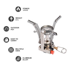 Portable folding outdoor stove cookware gas burner camping stove for hiking picnic BBQ