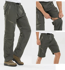 Summer Tactics Mens Quick Dry Pants Outdoor Tactical Waterproof Removable Pants