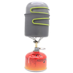 Aluminum Alloy Camping Pot Hiking Picnic Tourist Tableware Set With Folding Spoon Mini