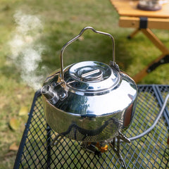 Stainless Steel Camping Cookware Outdoor Portable Cooking Teapot Picnic Tableware