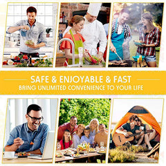 Outdoor Camping Stainless Steel MultiFunction 5 In 1 Integrated Spoon Fork Tableware