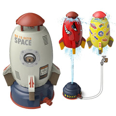 Water Rocket Launcher Creative Rocket Sprinkler Rotary Spray Toys for Children Garden