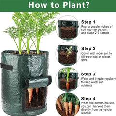 Potato Grow Bags PE Vegetable Planter Growing Bag DIY Fabric Grow Pot Outdoor Garden