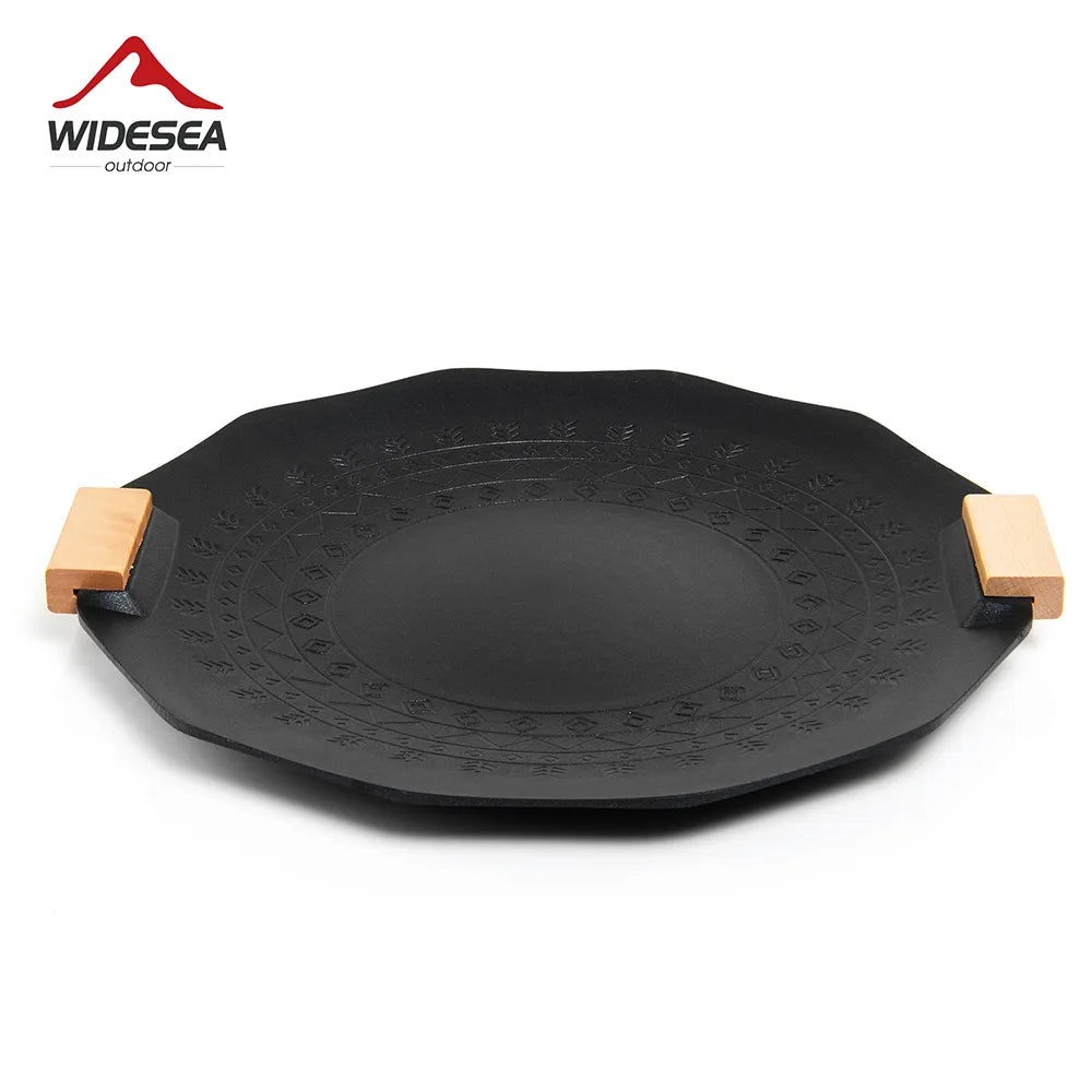 Widesea Camping Non Stick Barbecue Plate Outdoor Ovenware Korean BBQ Grill Picnic