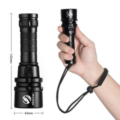 Super bright Diving Flashlight IP68 highest waterproof rating Professional diving light