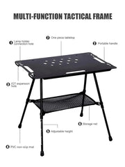 WESTTUNE Camping IGT Tactical Table with Accessories Lightweight Multifunctional