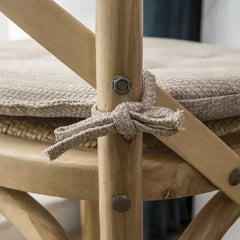 Square Chair Cushion Seat Pad Cotton Shell Filling Dining Chair Cushion With Ties Non-Slip