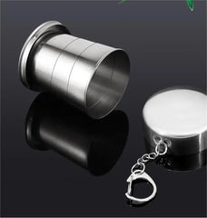 75/150/250ML Stainless Steel Folding Cup Camping Cookware Retractable Cup Teacups