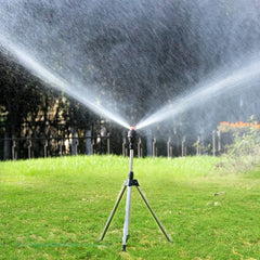 Garden Automatic Rotating Sprinkler Stainless Steel Tripod Irrigation Stand 360-Degree