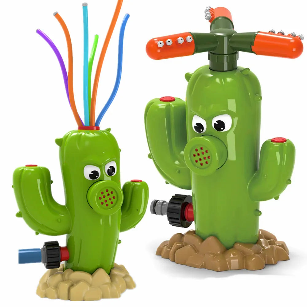 Cactus Sprinkler Outdoor Water Spray Toy Backyard Garden Water Toys Summer Yard
