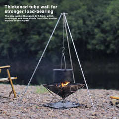 Camping Bonfire Tripod Portable Triangle Support For Hanging Pot Survival Outdoor