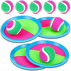 Toss and Catch Ball Set Toss Paddle Beach Toys Family Back Yard Outdoor Games Lawn